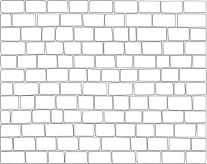 Hand-drawn brick wall, seamless pattern 1 4