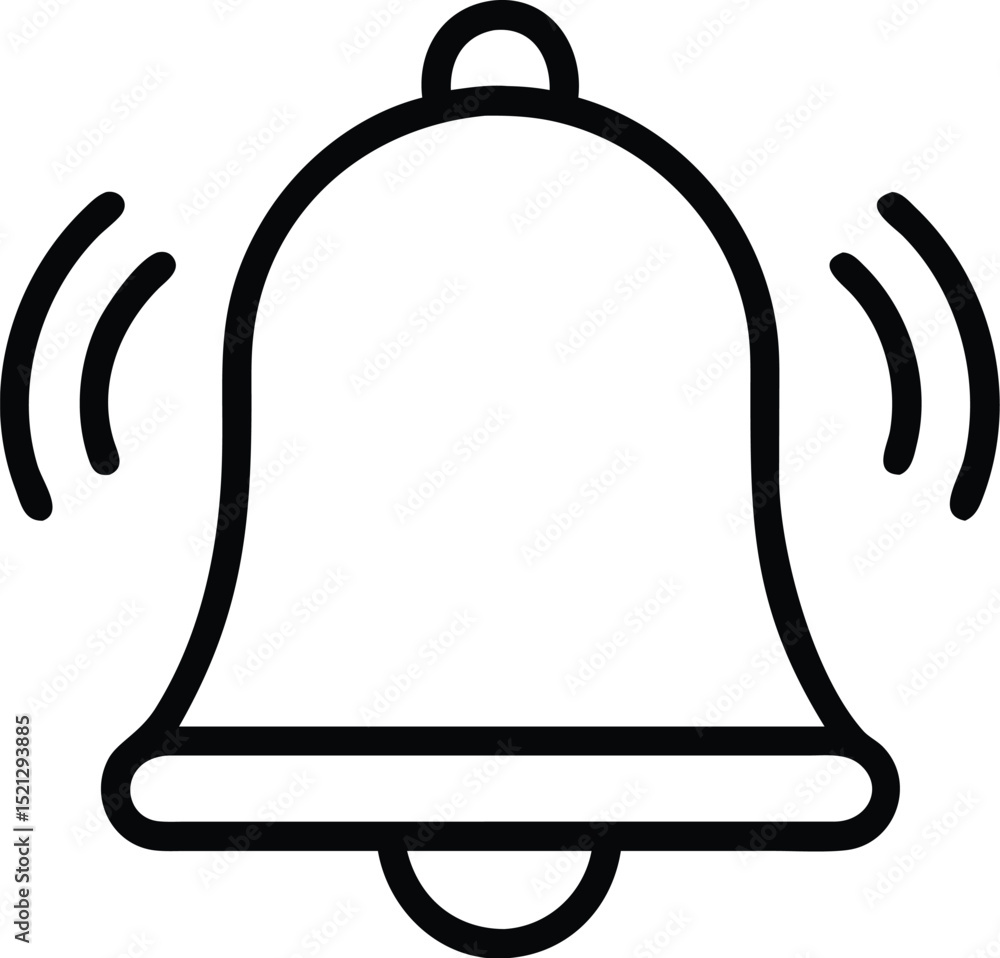 Poster find notification bell icon vector image for alert reminder and alarm symbol design element use 92