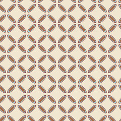 Abstract geometric background. Vintage vector seamless pattern. Retro repeat ornament wallpaper. Vintage colored fashion allover print