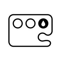 Makeup mixing palette outline icon