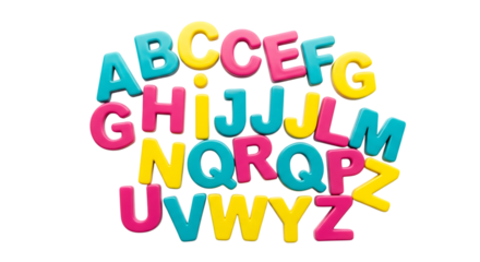 Alphabet letters colorful abc educational learning preschool school kids font