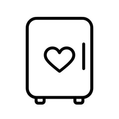 Skincare fridge outline icon