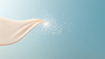 A macro shot of white sunscreen lotion