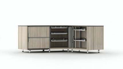 Modern Corner Kitchen Cabinet With Storage Shelves