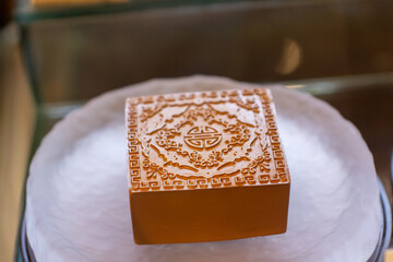wedding cake on a table