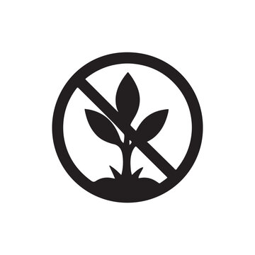 WeedAway icon silhouette vector with white background