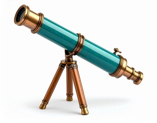 telescope on a white background