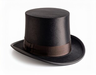 black top hat isolated on white