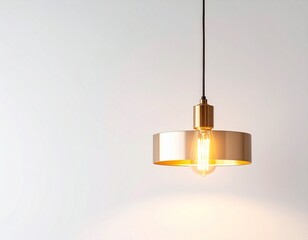 golden bulb on white 