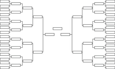 Large Tournament Bracket Layout, template