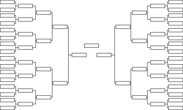Large Tournament Bracket Layout, template