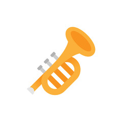 Vector illustration of an Trumpet isolated on a white background