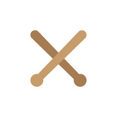 Vector illustration of an Drum Stick isolated on a white background