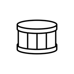 Vector illustration of an Drum isolated on a white background