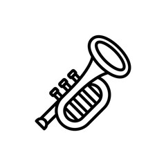 Vector illustration of an Trumpet isolated on a white background