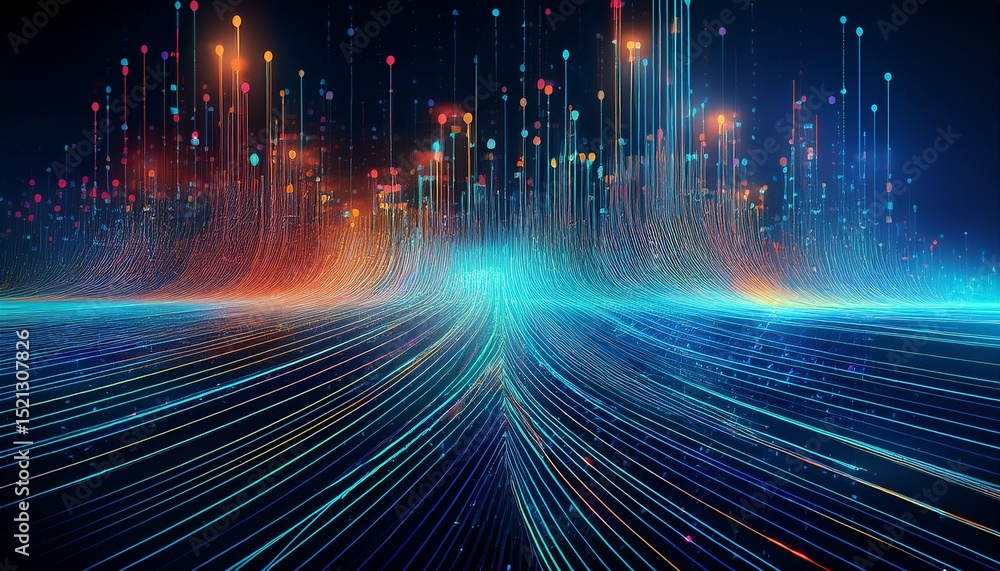 Poster abstract data stream background