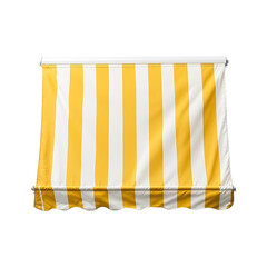 Striped awning isolated on transparent background