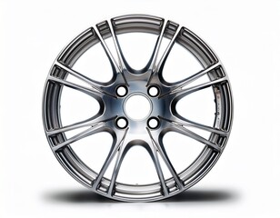 Obraz premium car metal disc rims isolated on a white background