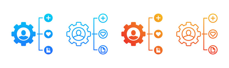 Competency icon sheet multiple style collection