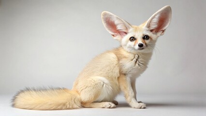Fennec Fox on studio background