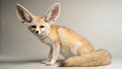 Fototapeta premium Fennec Fox on studio background