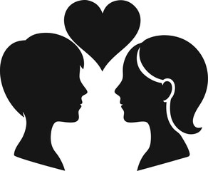 man and woman silhouette