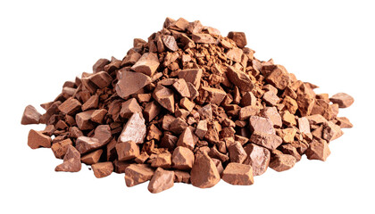 Unburn clinker isolated on white background. Png form 