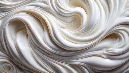 Obraz premium close up of white whipped cream swirl texture for background and design