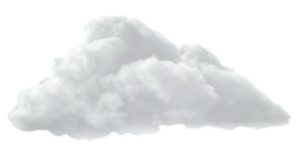 white soft cloud isolated on white background PNG