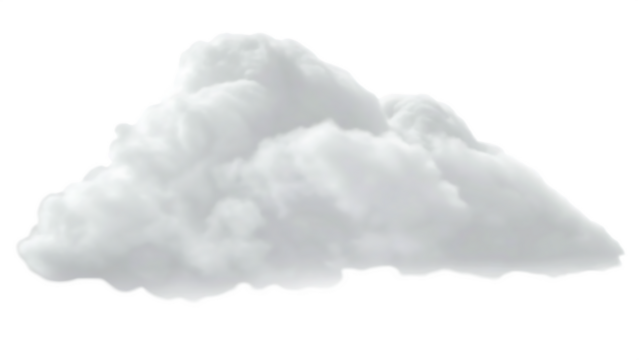 white soft cloud isolated on white background PNG