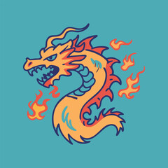 chines dragon vector logo icon generated 