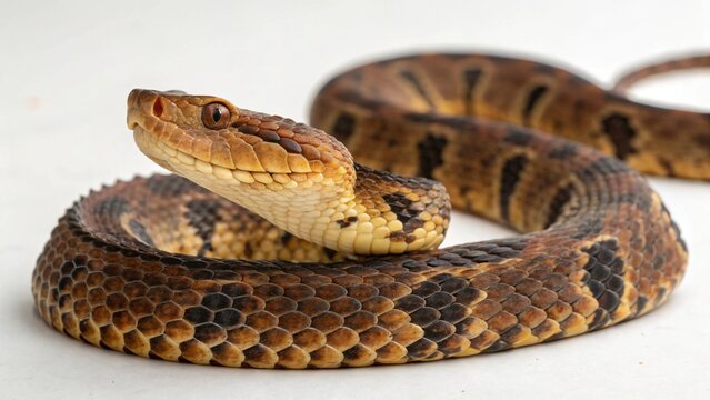 Fer-de-lance Snake on studio background