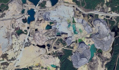Mir Mine, Russia: High-Resolution Aerial View Highlighting Environmental Impact