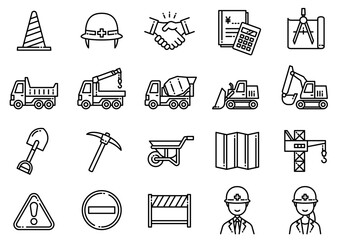 工事アイコン01　Construction icons © miiiin