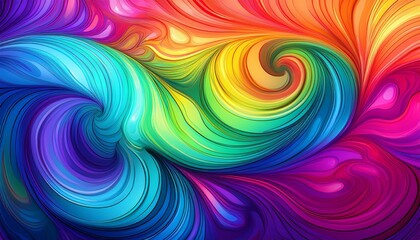 fluid rainbow swirl vibrant seamless gradient vivid neon