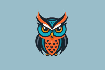 Colorful Wise Owl Illustration