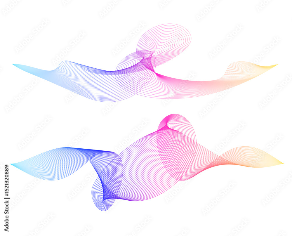Poster design elements. wave of many glittering lines. abstract vertical glow wavy stripes colorful abstrac