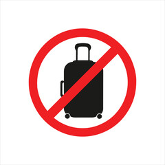 No Luggage Allowed Sign: Travel Bag Prohibition Symbol for Restricted Areas

