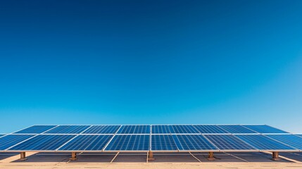 Obraz premium Solar Panel Array Clean Energy Renewable Energy Blue Sky