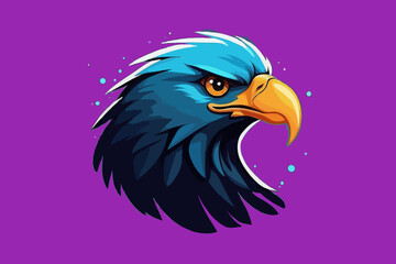 Fototapeta premium powerful eagle mascot gaming logo - esports avatar design