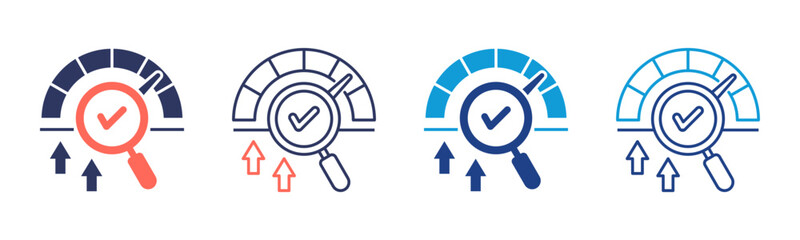 Performance Review icon sheet multiple style collection