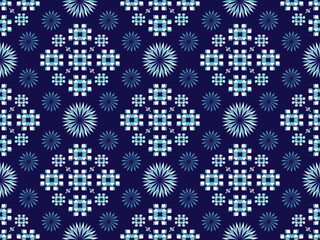 vector seamless pattern with snowflakes
