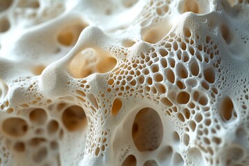 Abstract bone cell matrix osteoblasts and osteoclasts illustration of cellular biology