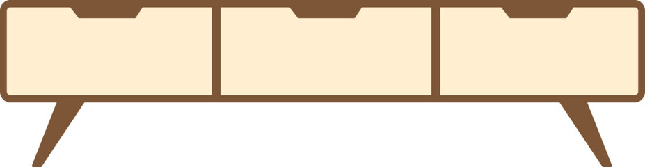 wooden TV stand Illustration