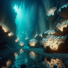Underwater Cave in giant oy