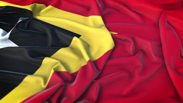 East Timor Waving Flag Animation Loop