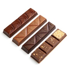 Gourmet Milk Dark and White Chocolate Bars Elegant Dessert Selection Artisan Chocolate Confectionery