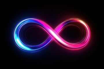 neon modern conceptual light design effect, infinity energy space loop magic motion shapes laser,