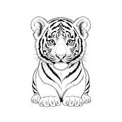 Cartoon Colors dewing tiger