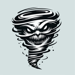 spooky tornado vector illustration 